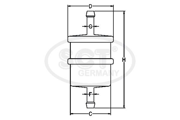 SCT GERMANY Degvielas filtrs ST 335